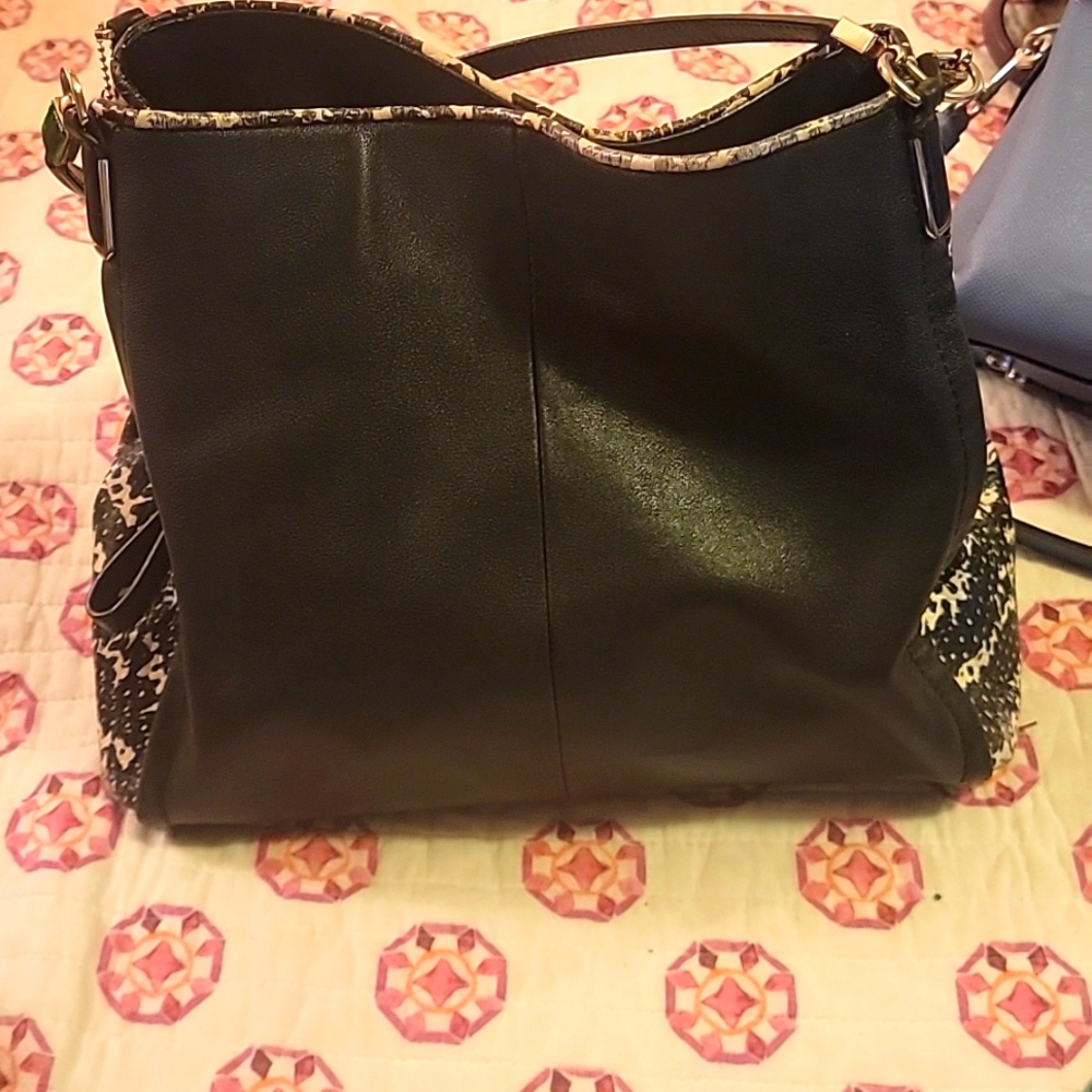 Women Madison two-tone python  shoulder bag